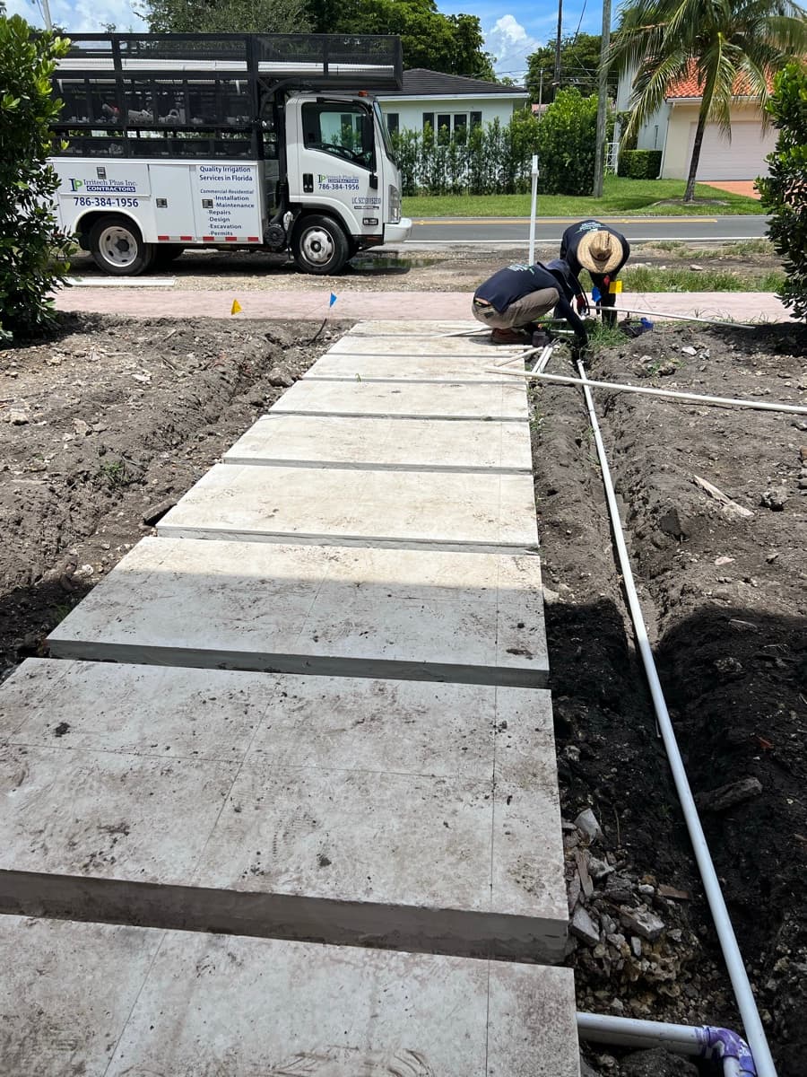 Commercial irrigation work