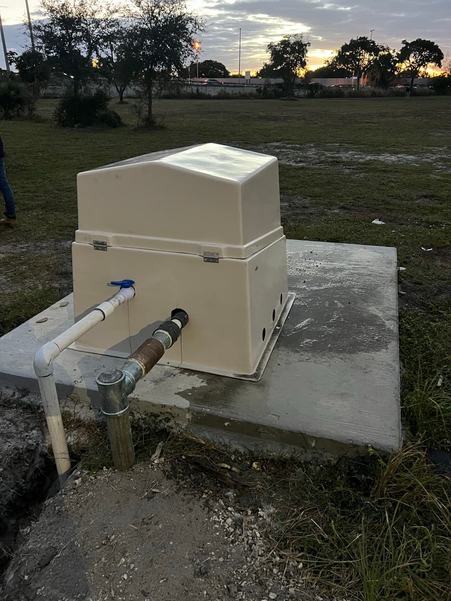 Completed irrigation project